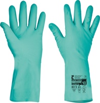 GREBE-G nitrilové rukavice chemicky odolné,délka 33cm,tloušťka 0,38mm,EN388(4102X),EN ISO 374-1,EN ISO 374-5
